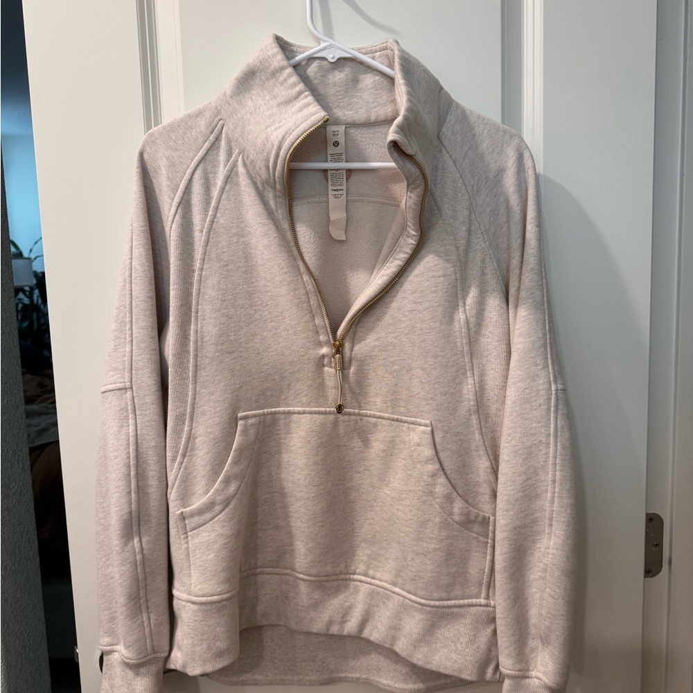 Lululemon Athletica Cream Half-Zip Sweatshirt